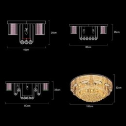クリスタルシーリングライト 現代的シンプルラウンドフラッシュマウント照明器具