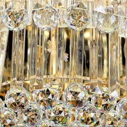 クリスタルシーリングライト 現代的シンプルラウンドフラッシュマウント照明器具