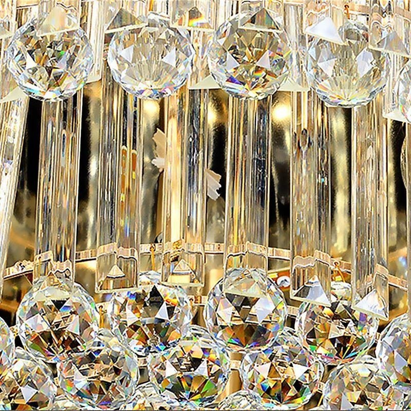 クリスタルシーリングライト 現代的シンプルラウンドフラッシュマウント照明器具