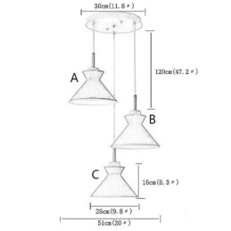 北欧マカロンアイランド 3灯ペンダント照明 シンプルなアイアン アルティ 3灯