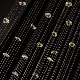 クリスタルシャンデリア 現代的 エレガントな天井照明器具 デュプレックス階段