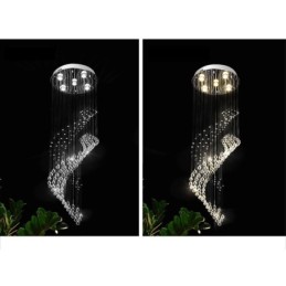 エレガントなクリスタルシャンデリアレインドロップ天井照明玄関