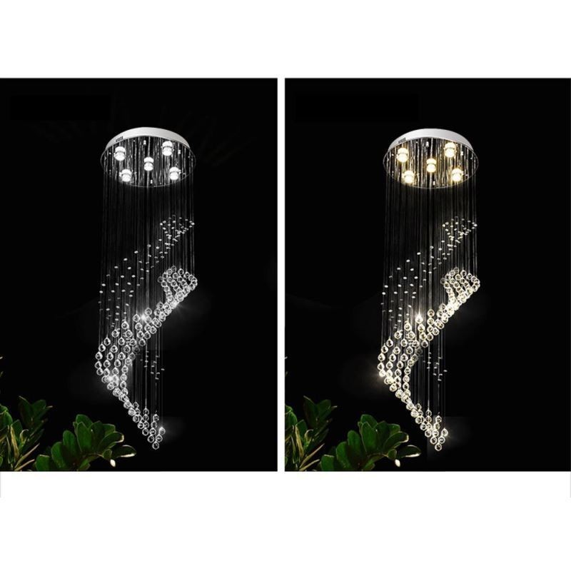 エレガントなクリスタルシャンデリアレインドロップ天井照明玄関