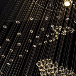 エレガントなクリスタルシャンデリアレインドロップ天井照明玄関