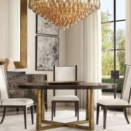 アメリカンペンダントライト ガラス天井ライト アンバー透明 90cm 14灯