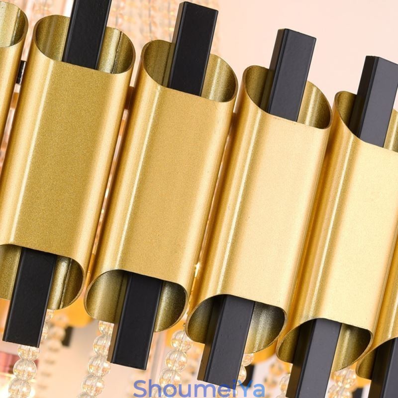 クリスタルペンダントライト ゴールド 高級装飾天井ランプ