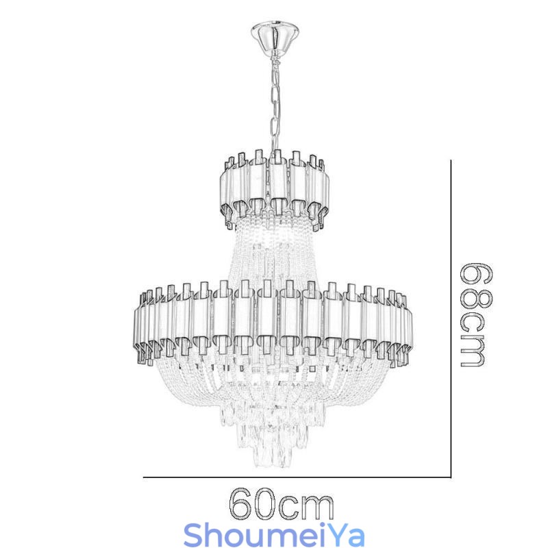 クリスタルペンダントライト ゴールド 高級装飾天井ランプ