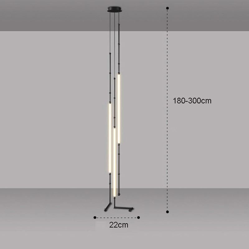 天井照明 クリエイティブライン 竹製吊り下げライト ブラック ゴールド