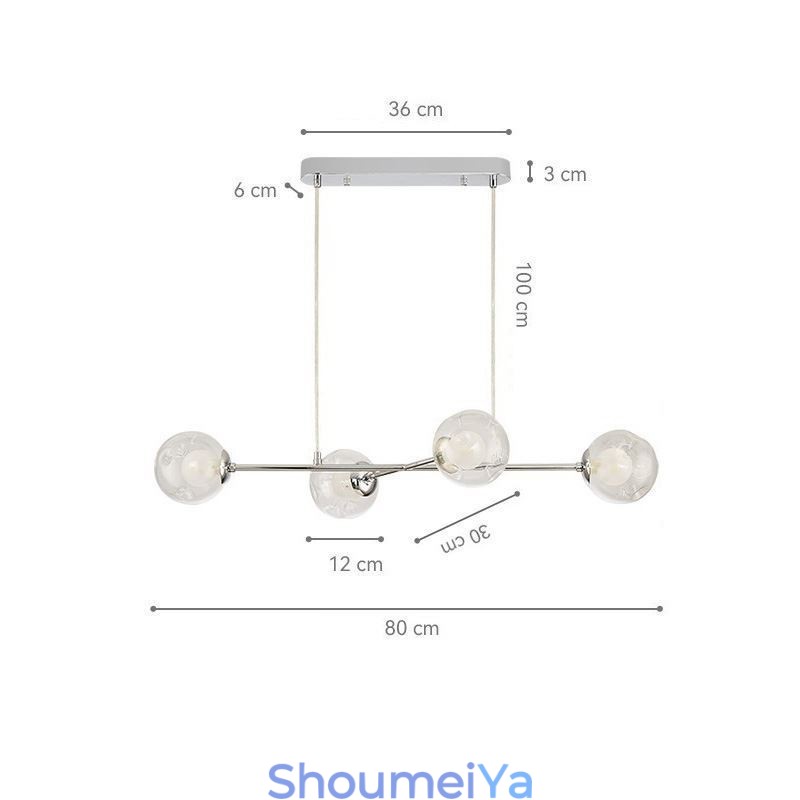 ガラス吊り下げライト ヨーロピアンマジックビーンペンダントライト 4灯