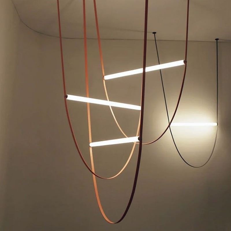 ヨーロピアンペンダントライト 侘び寂びスタイル ベルト装飾ライト