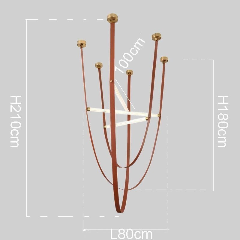 ヨーロピアンペンダントライト 侘び寂びスタイル ベルト装飾ライト