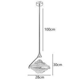 ペンダントライト モダン ミニマリスト 錬鉄製 溶岩ガラス 天井ライト