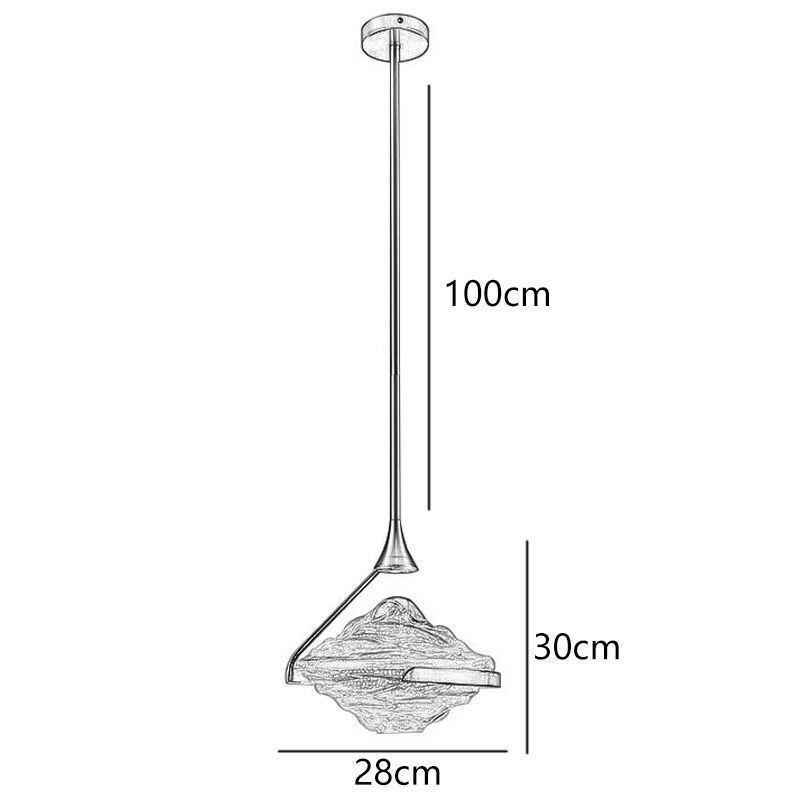ペンダントライト モダン ミニマリスト 錬鉄製 溶岩ガラス 天井ライト