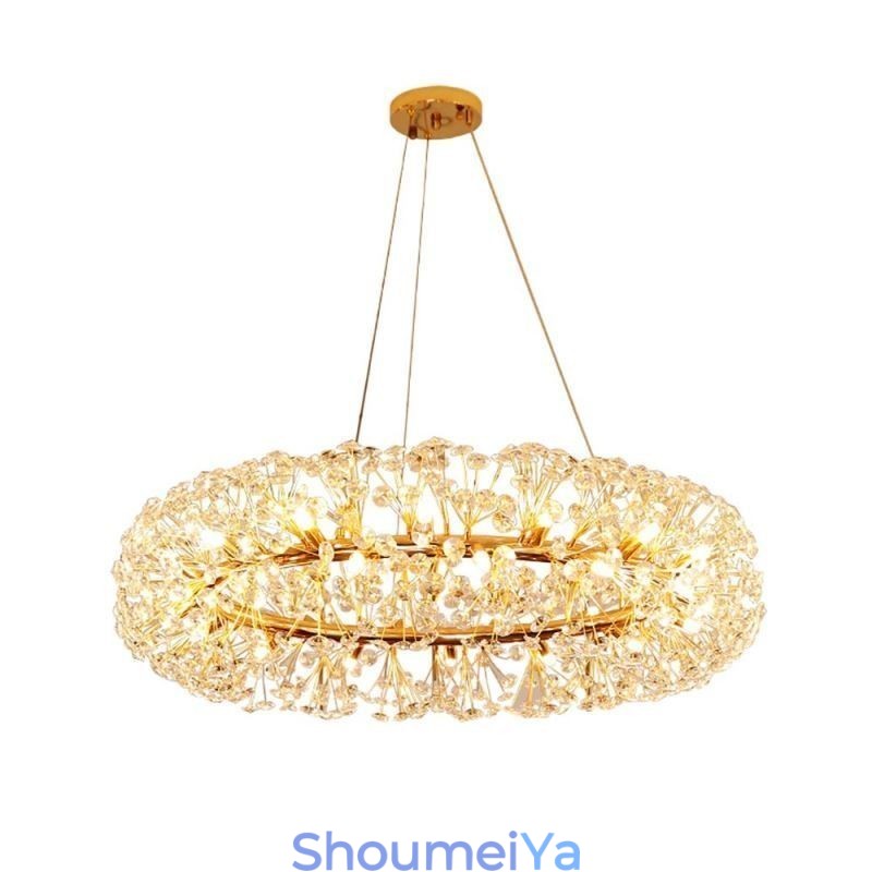 ペンダントライト モダン ミニマリスト 錬鉄製 円形 サンフラワー 天井ライト