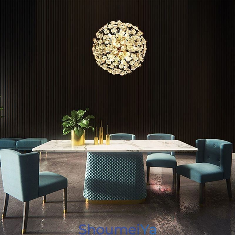 天井照明 モダン ミニマリスト 電気メッキ アイアン サンフラワー ペンダントライト