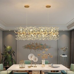 ペンダントライト 電気メッキストリップ サンフラワー 錬鉄製天井ライト