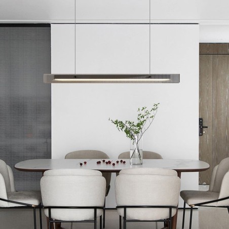 ペンダントライト 100CM ガラス天井ライト 無段階調光 リモコン付き