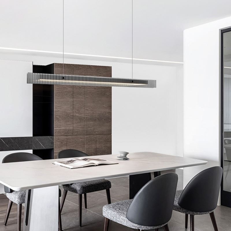 ペンダントライト 100CM ガラス天井ライト 無段階調光 リモコン付き