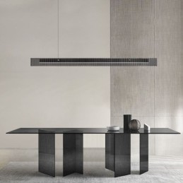 ペンダントライト 100CM ガラス天井ライト 無段階調光 リモコン付き