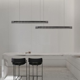 ペンダントライト 100CM ガラス天井ライト 無段階調光 リモコン付き