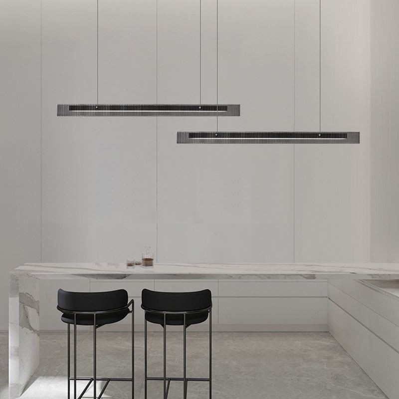 ペンダントライト 100CM ガラス天井ライト 無段階調光 リモコン付き