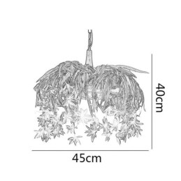 ホームペンダントランプ インダストリアルスタイル 人工植物装飾シャンデリア