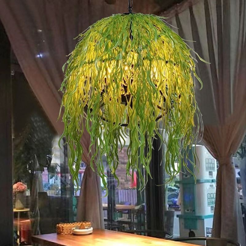モダンな植物ライト装飾インダストリアルスタイルのシャンデリアショップミュージック