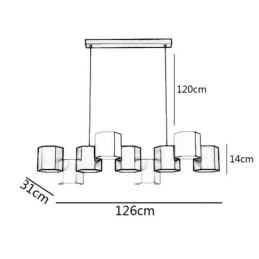 モダンな六角形の吊り下げライトクリエイティブな組み合わせのペンダントランプ
