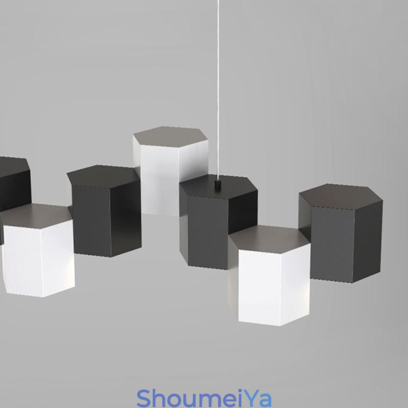 モダンな六角形の吊り下げライトクリエイティブな組み合わせのペンダントランプ
