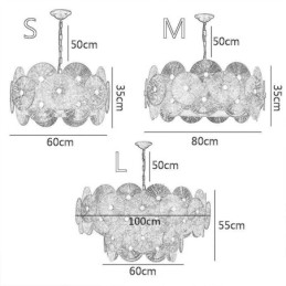 モダンなスパークディスクシャンデリア花火ガラスペンダントランプホームデコ照明