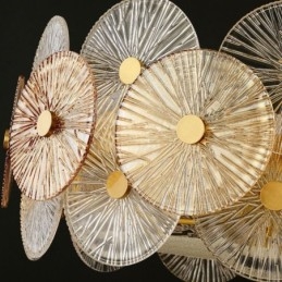 モダンなスパークディスクシャンデリア花火ガラスペンダントランプホームデコ照明