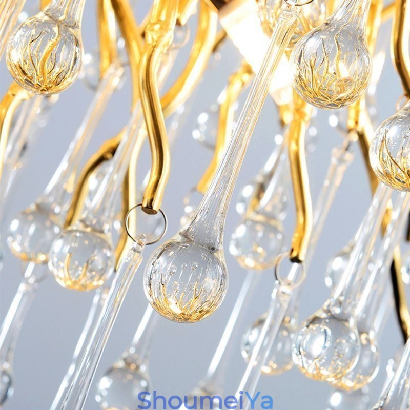 高級クリスタルシャンデリア ゴールド モダン 天井吊り下げランプ ダイニング