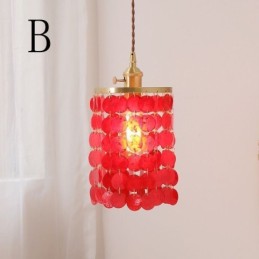 モダンクラシックシャンデリアホワイトシェルシェードペンダント照明ランプ天井