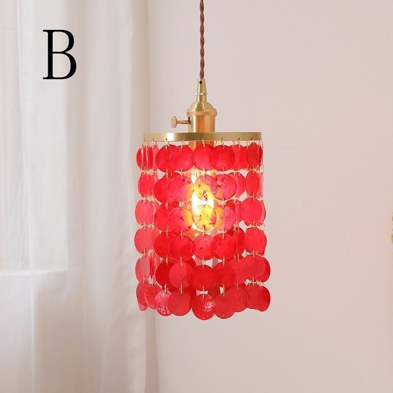 モダンクラシックシャンデリアホワイトシェルシェードペンダント照明ランプ天井