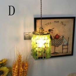 モダンクラシックシャンデリアホワイトシェルシェードペンダント照明ランプ天井