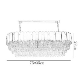クリスタルペンダントライト 高級オーバル天井ライト
