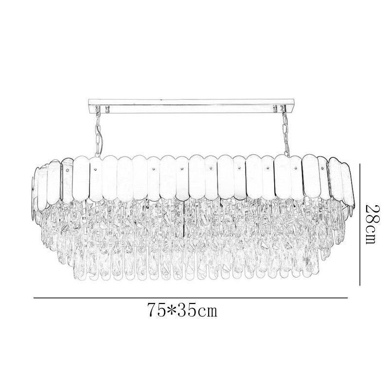 クリスタルペンダントライト 高級オーバル天井ライト