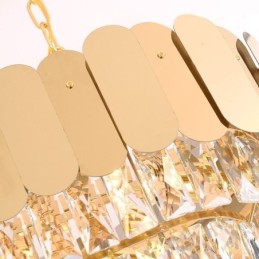 クリスタルペンダントライト 高級オーバル天井ライト