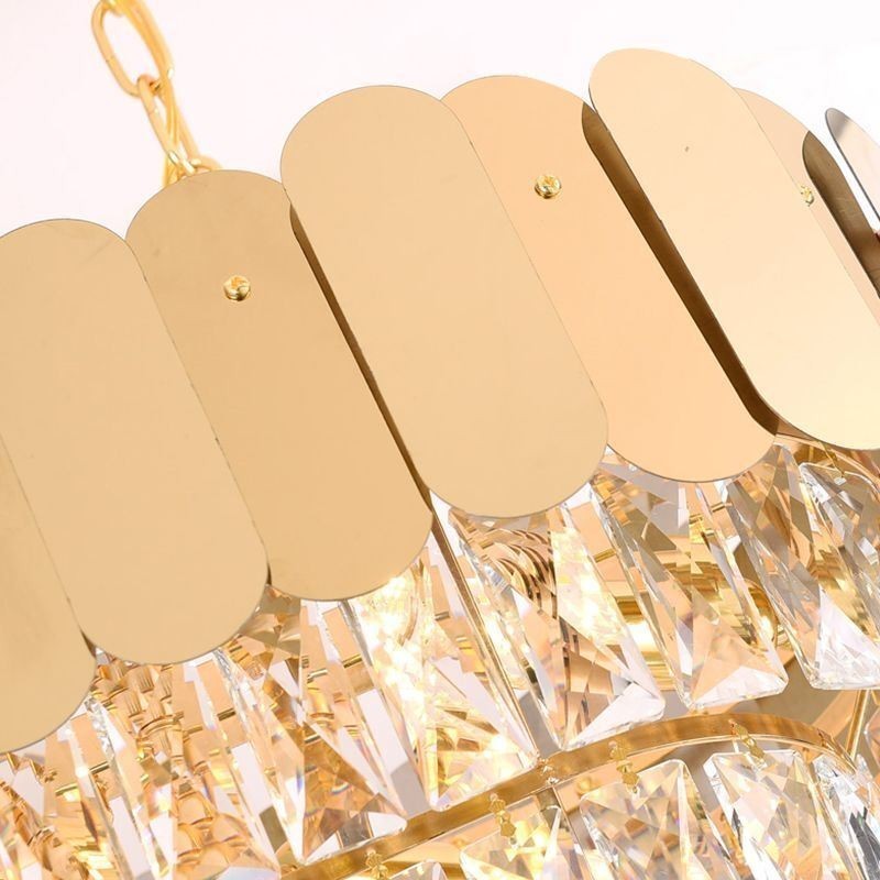 クリスタルペンダントライト 高級オーバル天井ライト