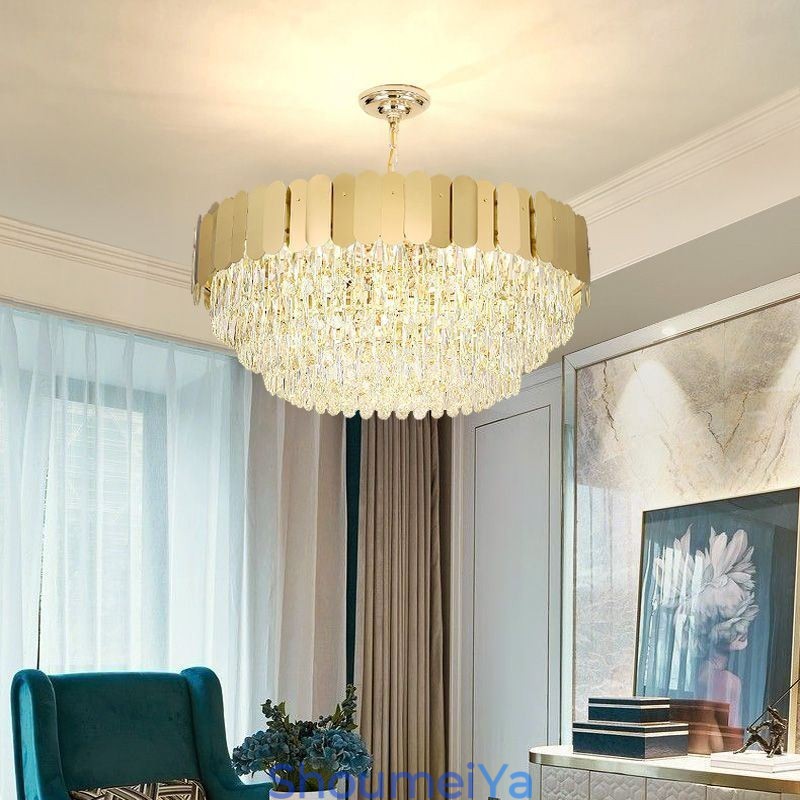 モダンなペンダントライト クリスタル ラウンド 吊り下げ天井ライト