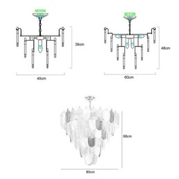 クリスタルエレガントリーフペンダントライト天井ペンダントライト