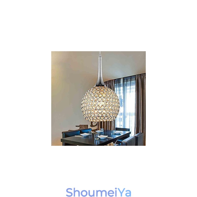 モダンコンテンポラリークリスタルクロームメタルシャンデリア