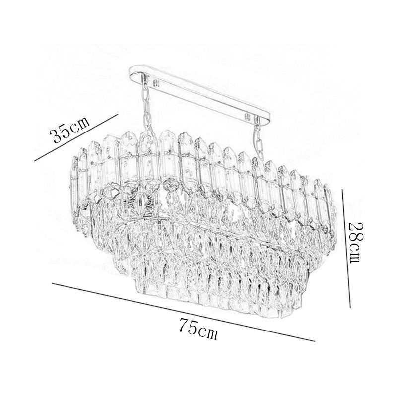 モダンなクリスタルペンダントライト 高級オーバル天井ライト