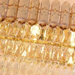 モダンなクリスタルペンダントライト 高級オーバル天井ライト