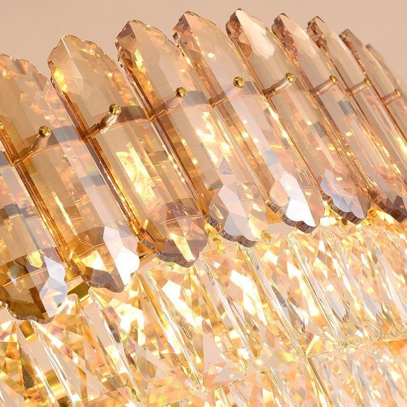 モダンなゴールドクリスタルペンダント照明吊り下げライト