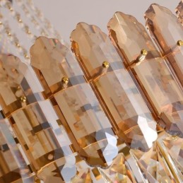 モダンなゴールドクリスタルペンダント照明吊り下げライト