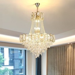 モダンなクリスタルペンダントライト 丸型天井照明器具