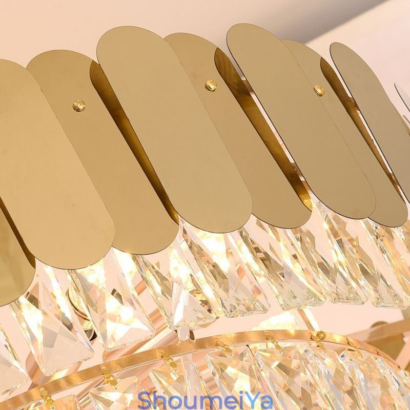 モダンでエレガントなクリスタルペンダントライト円錐形天井ランプ