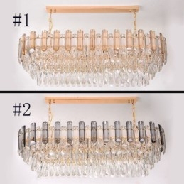 モダンなクリスタルペンダントライト 楕円形天井照明器具