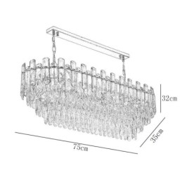 モダンなクリスタルペンダントライト 楕円形天井照明器具